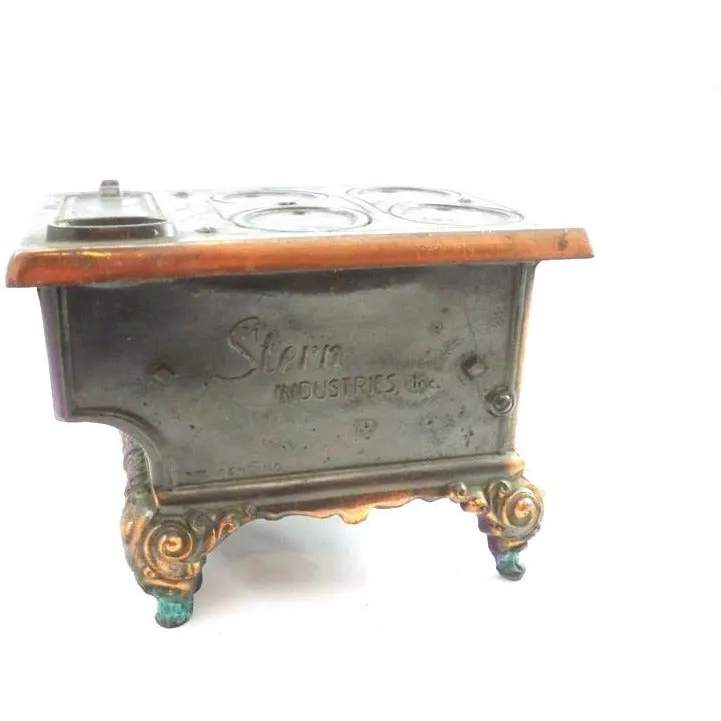 RARE Antique Stern West Miniature  Stove Copper Bronze  Heavy