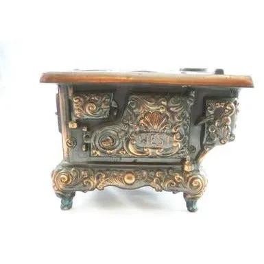 RARE Antique Stern West Miniature  Stove Copper Bronze  Heavy