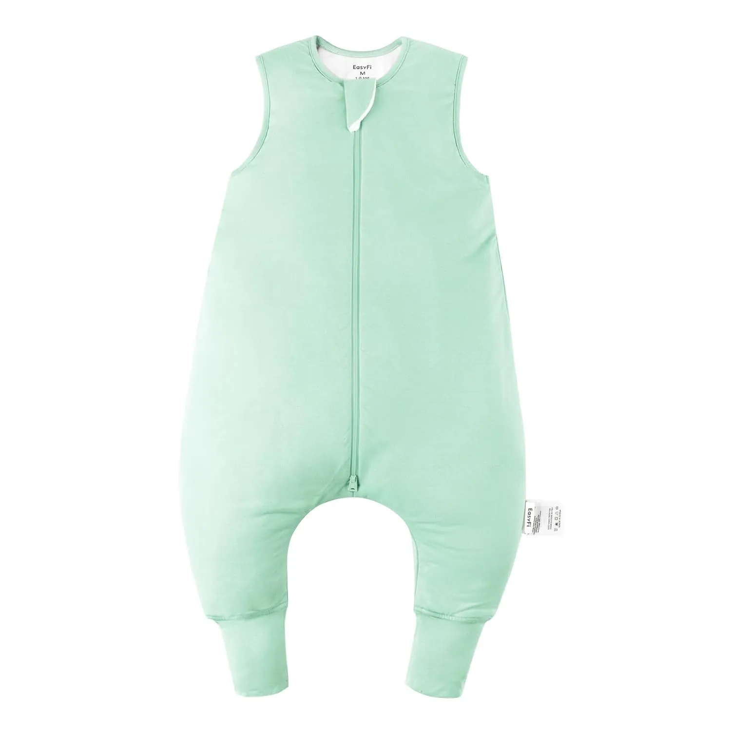 Rayon Made From Bamboo Sleep Sack 12-24 Months 1.0 Tog Ultra Soft Toddler Sleep Sack 1t-2t with Feet 2-Way Zipper Unisex Baby Sleeping Bag with Legs Baby Wearable Blanket All-year-around-Green