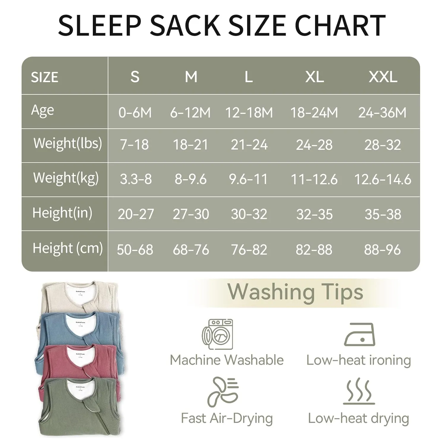 Rayon Made from Bamboo Sleep Sack 18-24 Months 1.0 Tog Supersoft & Breathable Toddler Sleep Sack 2t Baby Wearable Blanket with 2-Way Zipper Unisex Sleeping Bag for Babies