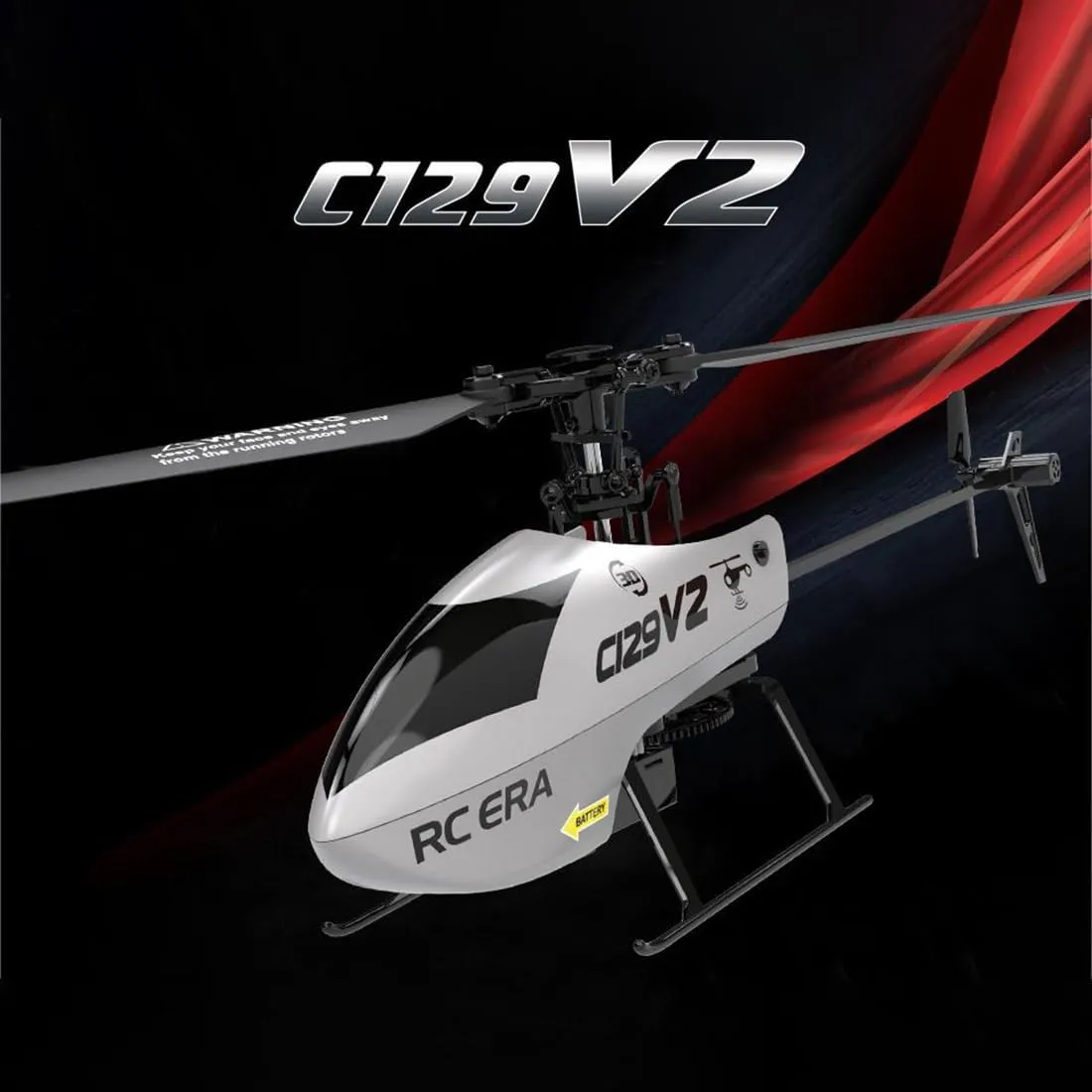 RC Helicopter Model Kit, 2.4G 4CH C129V2 Stunt Airplane Model, Outdoor Plane Toys for Adults (RTF Version)
