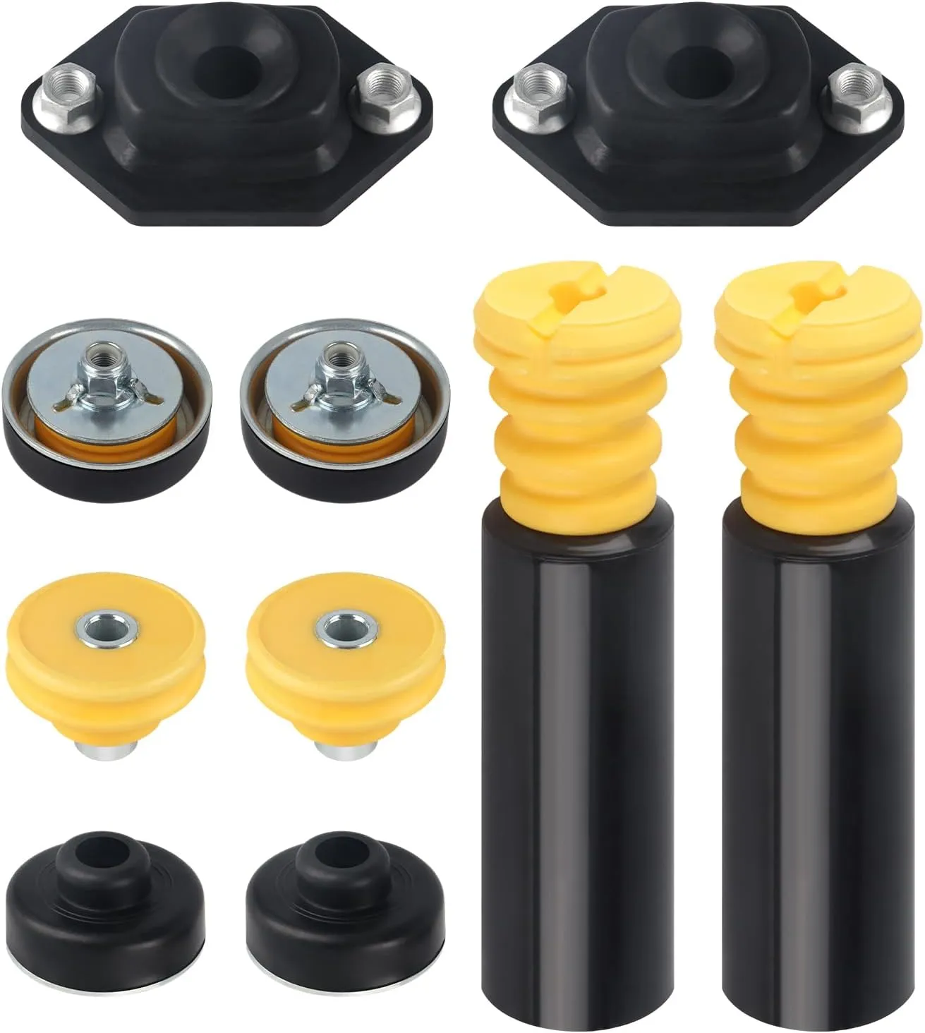 Rear Shock Mount, Bump Stop & Dust Boot Set for BMW E82/E87/E88/E90/E92 128i 135i 323i-335i - Reinforced OEM Upgrade Replacement 33506767010 33526768544