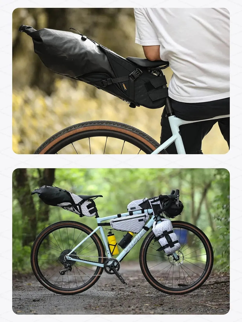 RHINOWALK - Wilderness Series - 14L Waterproof Bike Saddle Bag – With removable Dry Bag