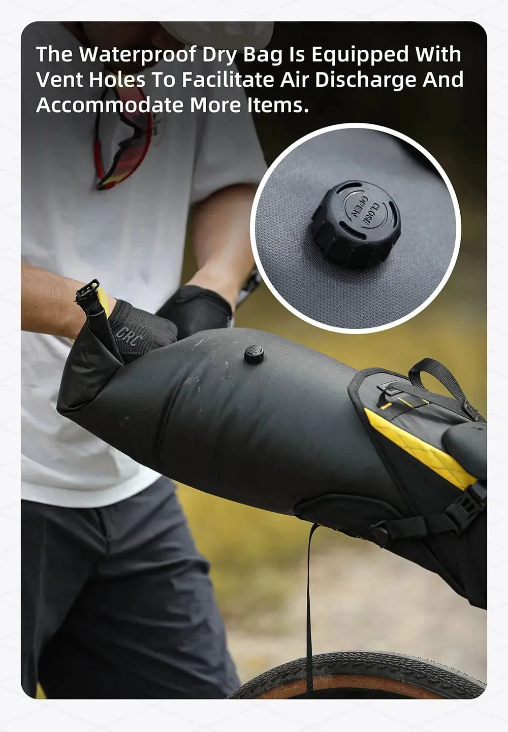 RHINOWALK - Wilderness Series - 14L Waterproof Bike Saddle Bag – With removable Dry Bag