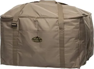 Rig'Em Right Waterfowl Deluxe 12-Slot Lesser Decoy Duck Hunting Bag with Padded Protection and Large Bottom Drains (12-Slot, Brown)