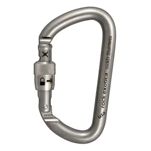 RockD Stainless Screw Lock Carabiner