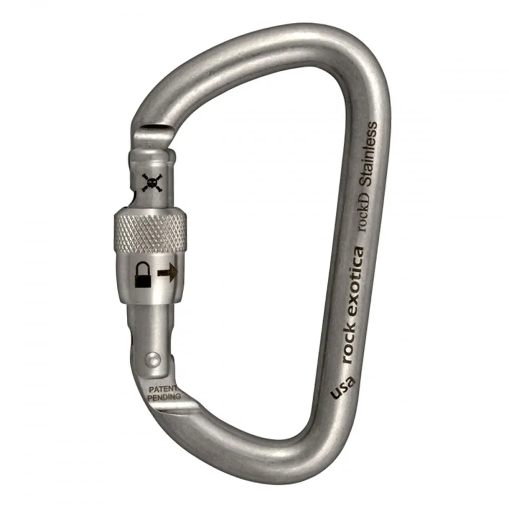 RockD Stainless Screw Lock Carabiner
