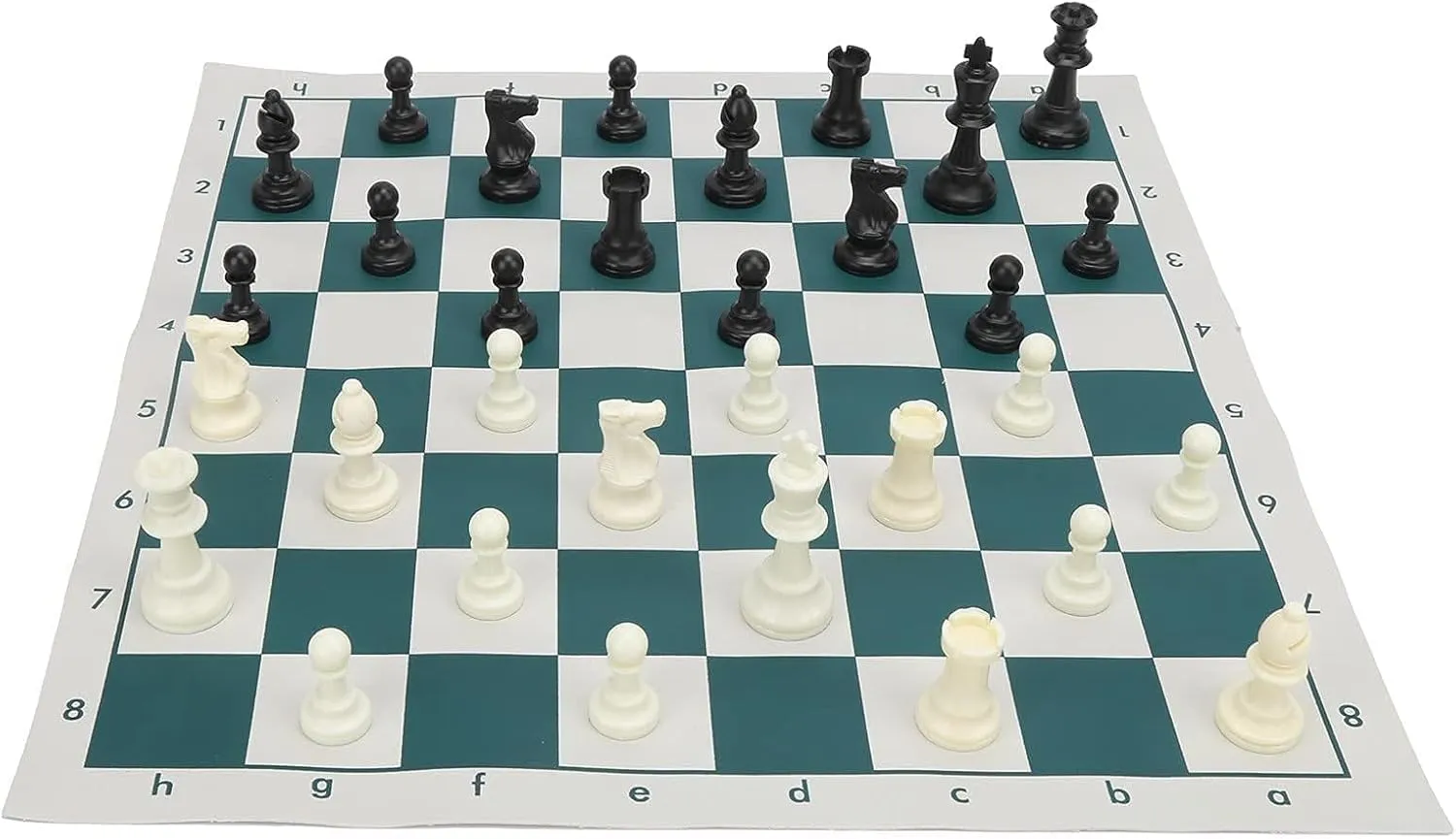 Roll Up Chess Set, 16.5" x 16.5" Roll-up Travel Chess, 32 Tournament Chess with Chess Board and Storage Bag Combo Portable Travel Chess Game Set Chess Board Set for Beginner Kids Adults