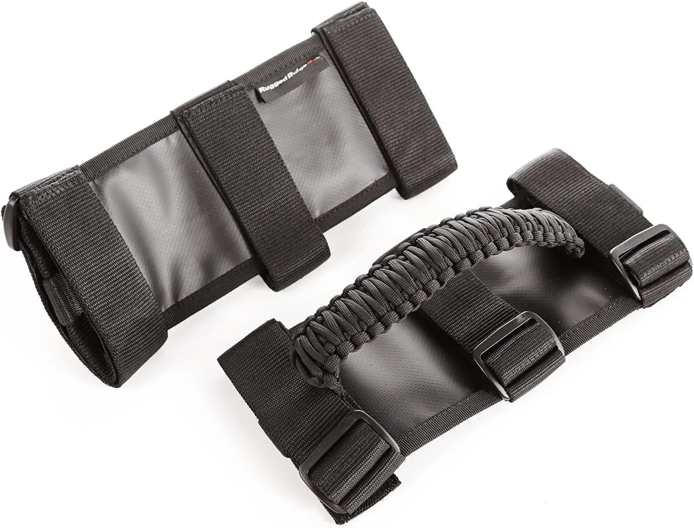 Rugged Ridge 13505.30 Grab Handle Kit, Paracord, Black/Black; 55-Current Jeep CJ/Wrangler/Gladiator