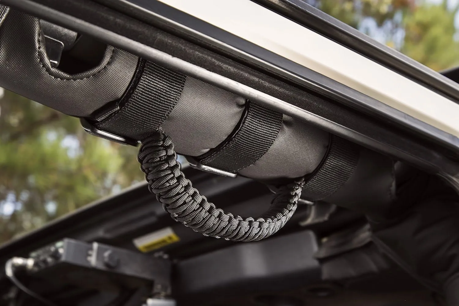 Rugged Ridge 13505.30 Grab Handle Kit, Paracord, Black/Black; 55-Current Jeep CJ/Wrangler/Gladiator