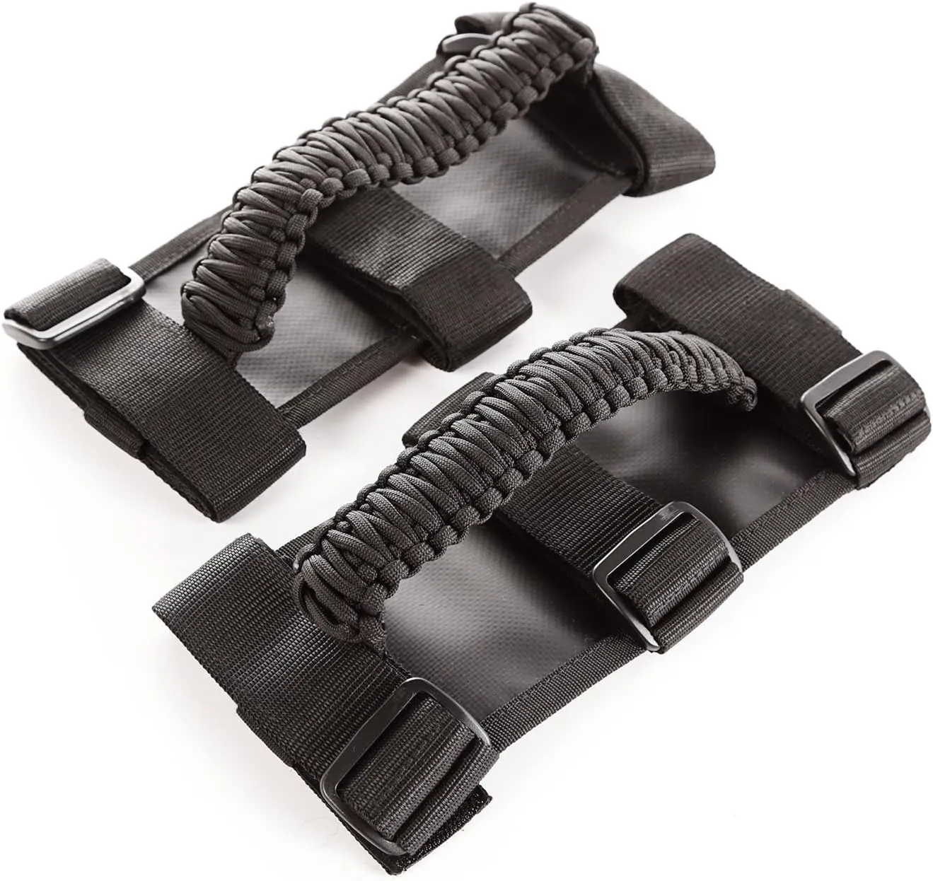Rugged Ridge 13505.30 Grab Handle Kit, Paracord, Black/Black; 55-Current Jeep CJ/Wrangler/Gladiator