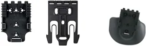 Safariland Quick Locking System Kit 9006483 Polymer Attachment for Weapon Holster with Locking Fork and Duty Receiver Plate - Black, One Size