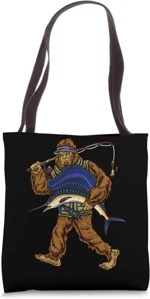 Sailfish Fishing Bigfoot Ocean Fisherman Tote Bag