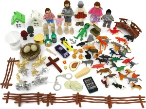Sandtray Play Therapy Basic Starter Kit - 100  Pieces