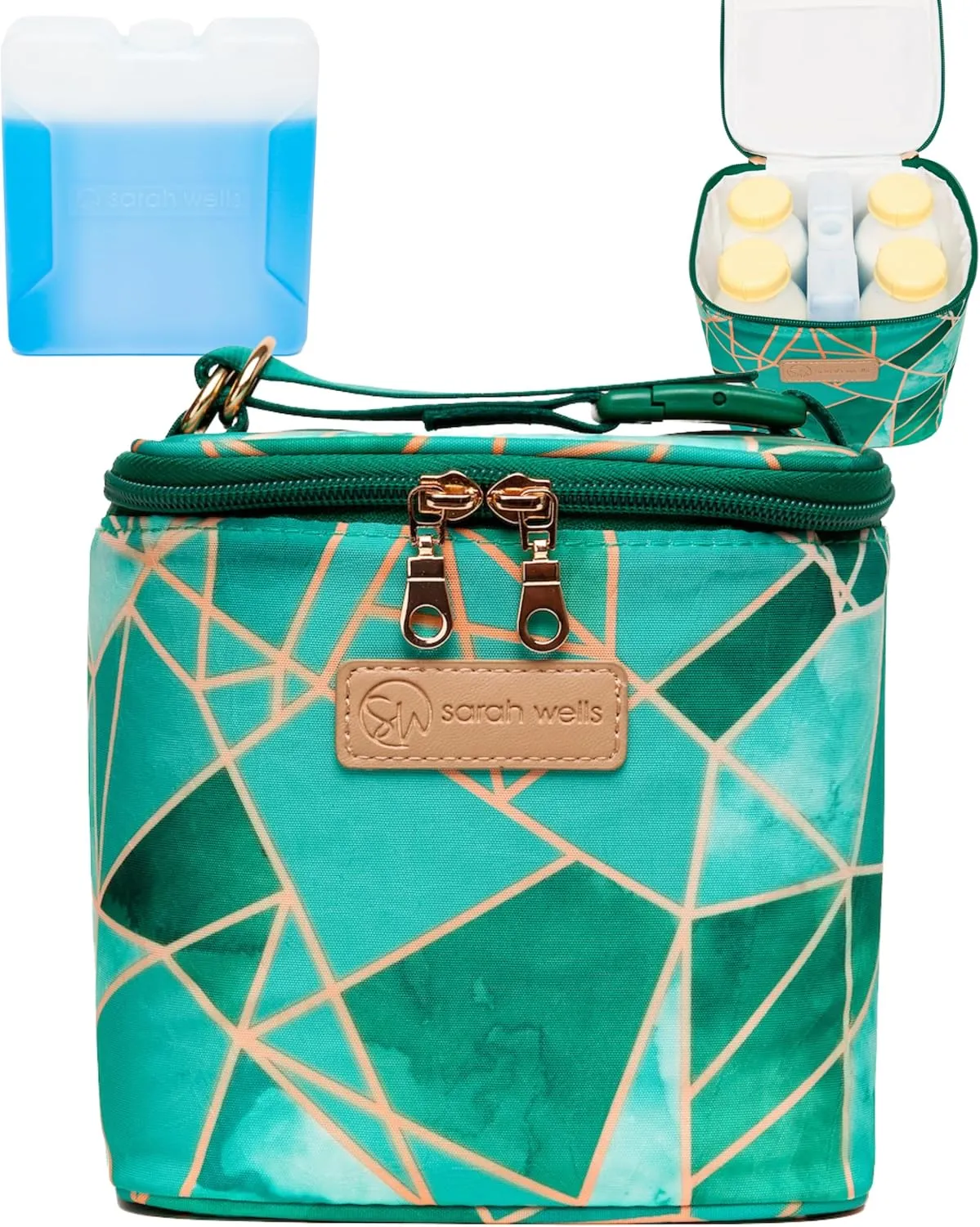 Sarah Wells Cold Gold Breastmilk Cooler with Ice Pack