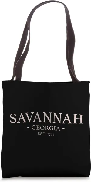 Savannah Georgia - Simple Savannah GA Tote Bag