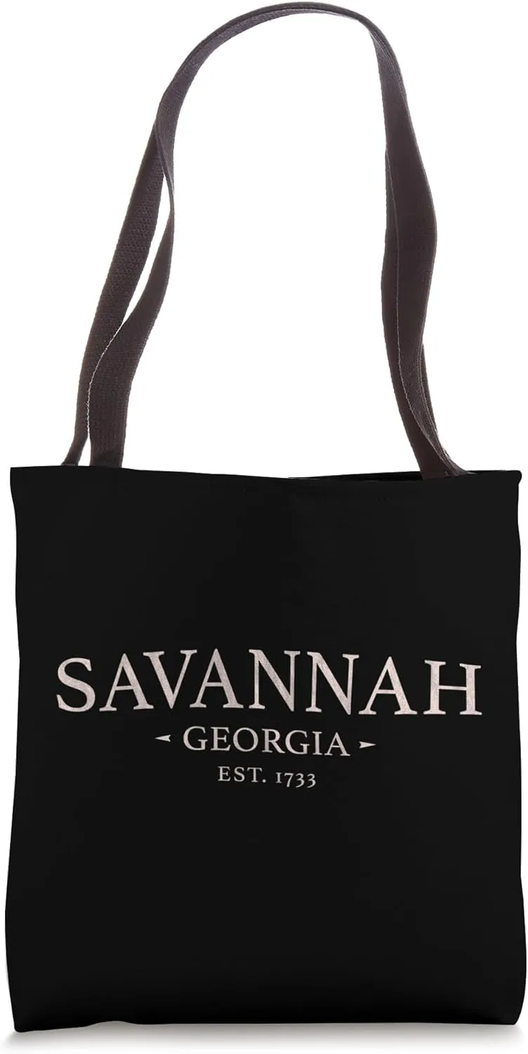 Savannah Georgia - Simple Savannah GA Tote Bag
