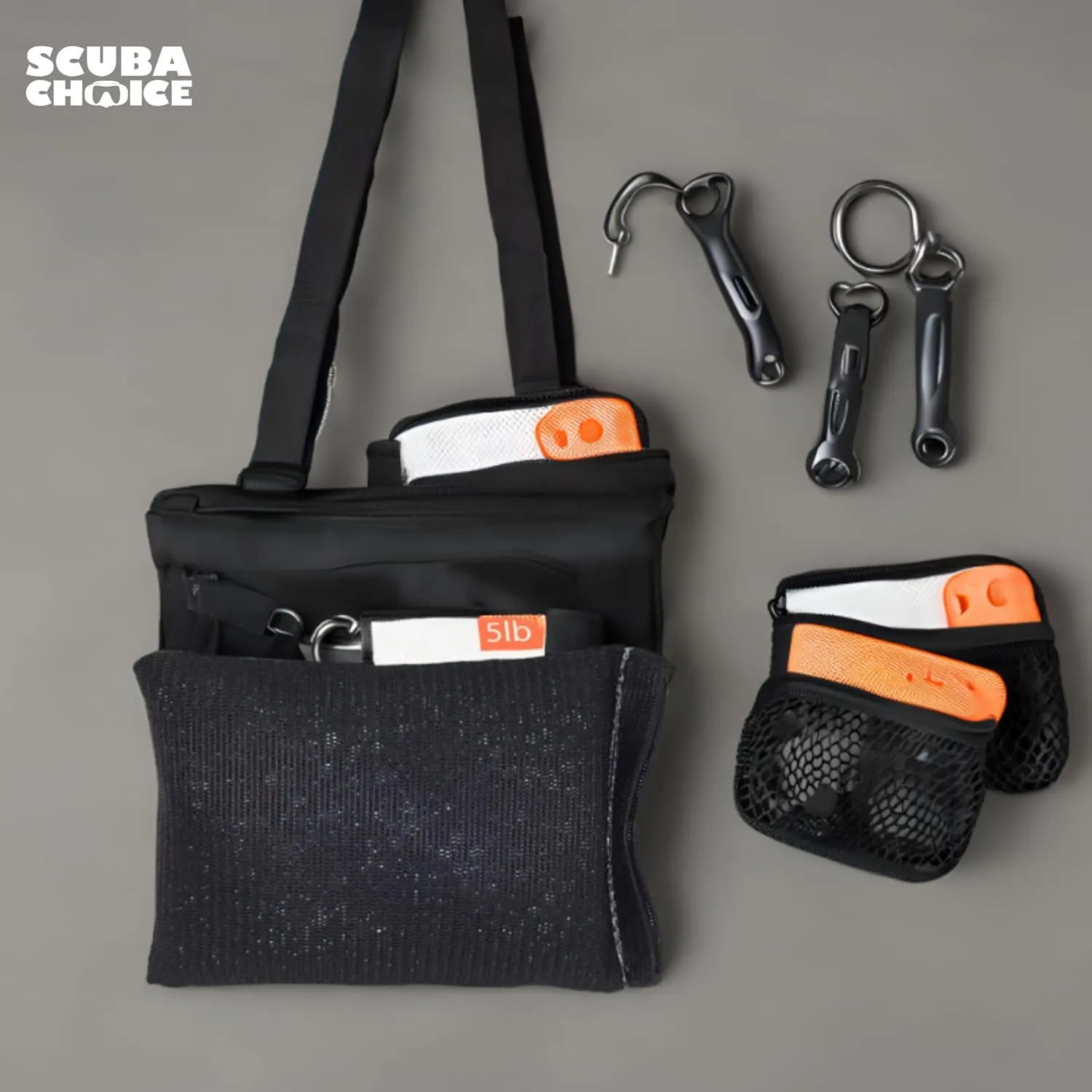 Scuba Choice Soft Mesh Shot Weights for Buoyancy Control – Durable, Adjustable & Comfortable for Weight Belt Pockets for Scuba Diving & Spearfishing