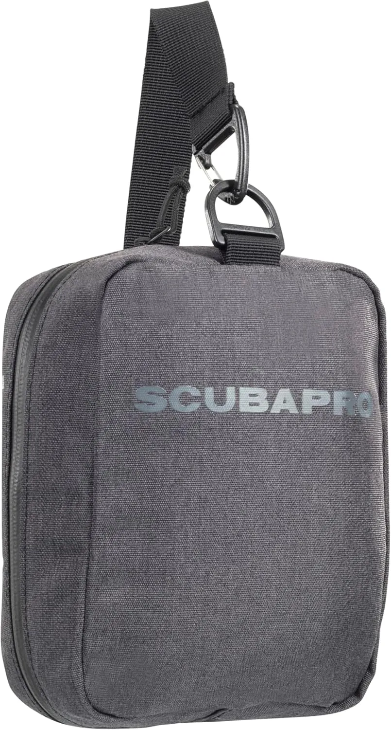 SCUBAPRO Definition Mask 2 Dive Bag with Webbing Strap for Scuba Diving Gear, Premium Recycled Two-Tone Gray Fabric