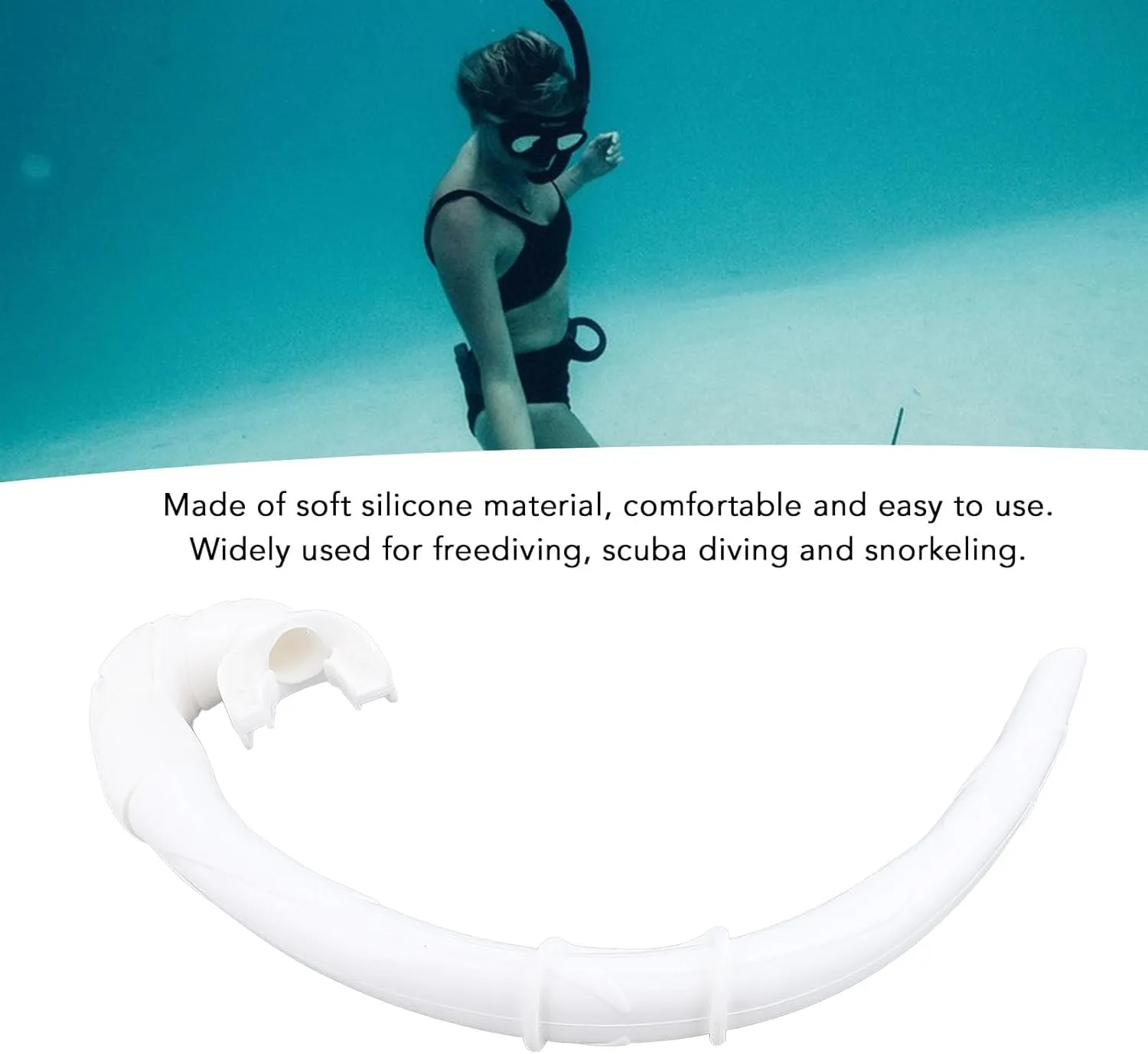Silicone Foldable Flexible Snorkel Essential for Diving Spearfishing Freediving Scuba Gear