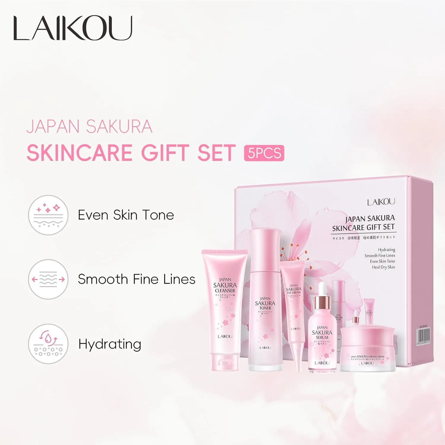 Skin Care Set, Skincare Gift Set, Skin Care Routine Kit for Women, Teen Face Care Kit Girls with Cleanser, Toner, Eye Cream, Serum, Essence Cream Mother's Day Christmas Birthday Daughter Wife