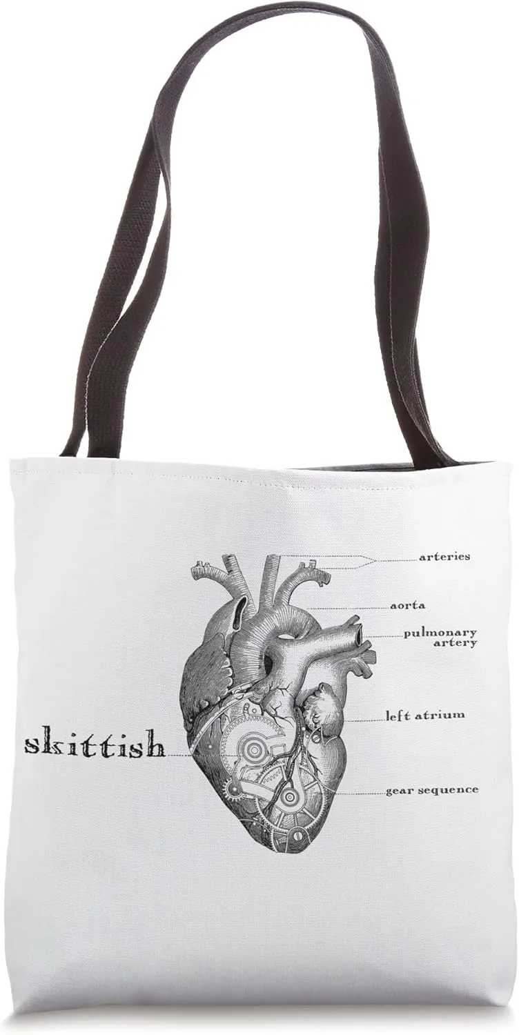Skittish Gear Heart Tote Bag