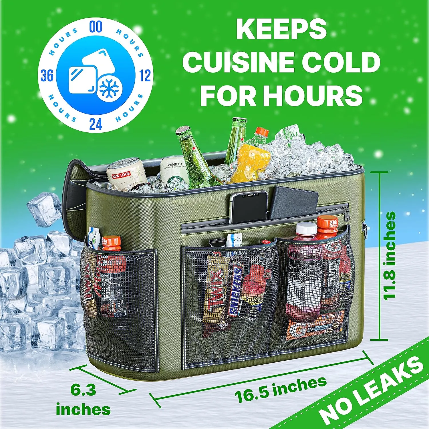 Skywin Kayak Cooler Behind Seat, Waterproof Cooler for Kayaking, Compatible with Lawn Chair Style Seats, Stores Drinks and Keeps Them Cool All Day