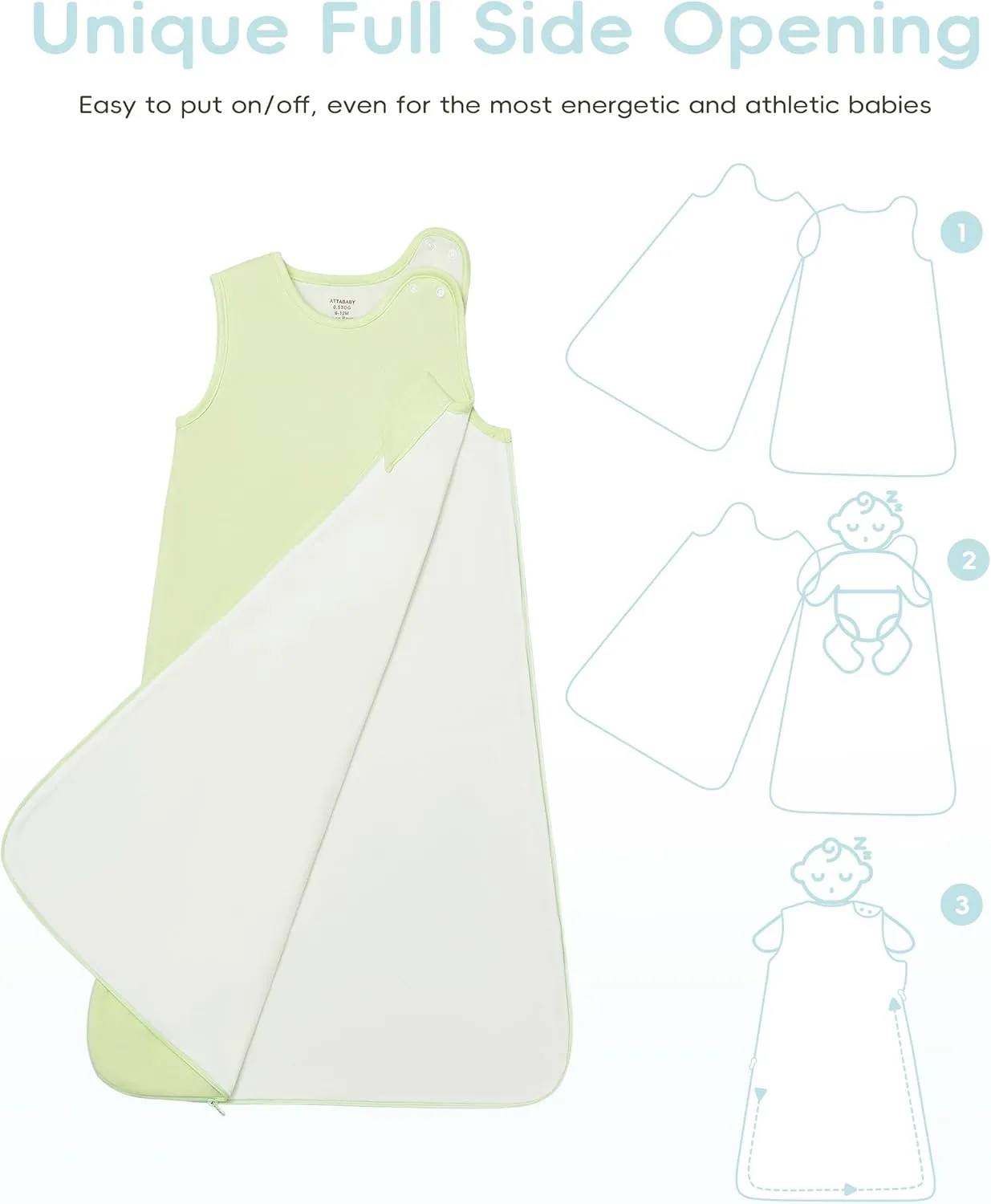 Sleep Sacks, 2-Pack Growing Set, Baby Wearable Blanket for Newborns, Infant Sleep Bag