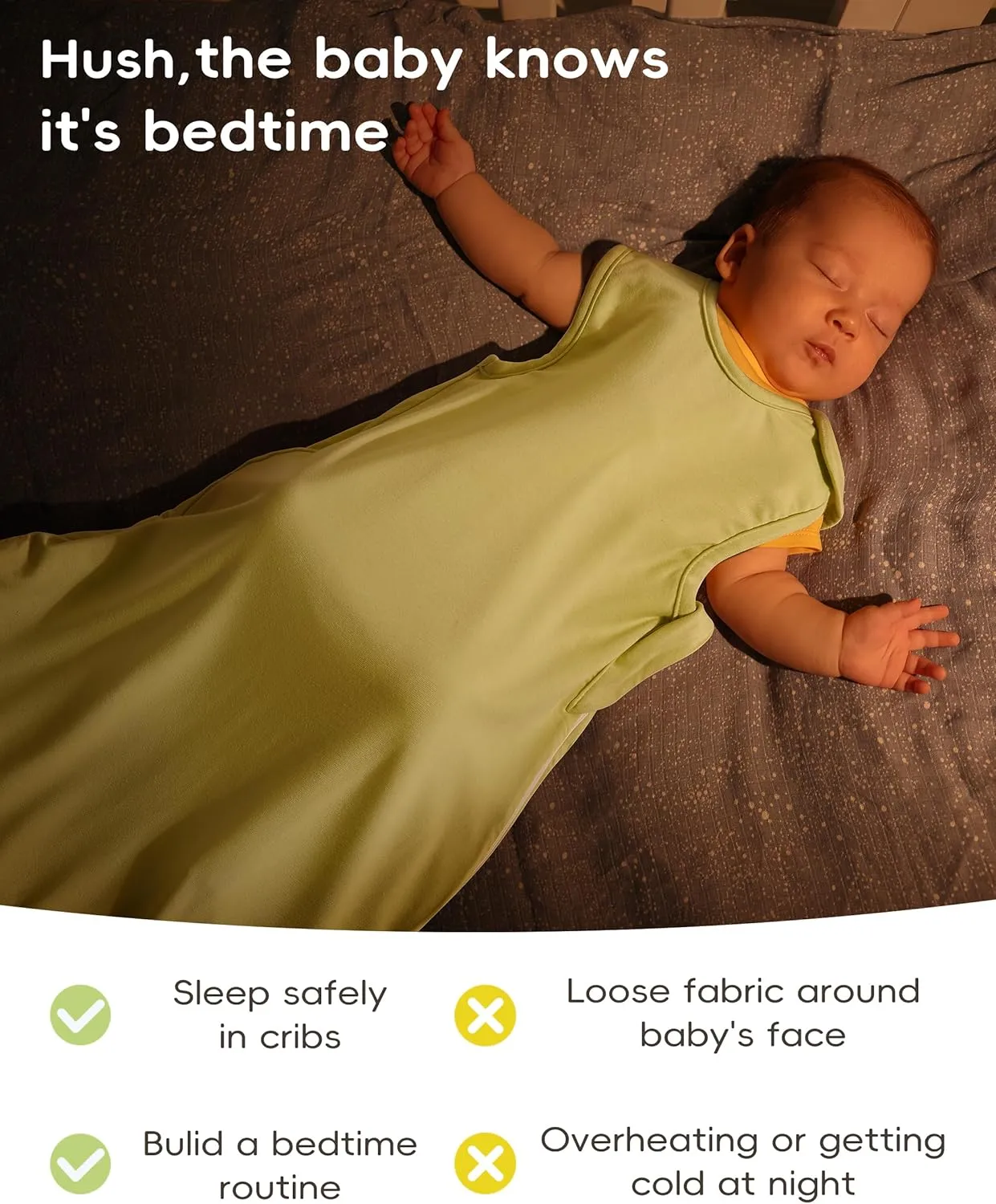 Sleep Sacks, 2-Pack Growing Set, Baby Wearable Blanket for Newborns, Infant Sleep Bag
