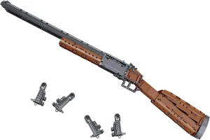 Sosuy Building Block Gun Sets, Double Barrelled 1:1 DIY Shootable Shotgun Model Guns Toys for Adult Teen Boys, Birthday for Men Kids Age 8 , Bricks Collection for Army Fan 1054PCS