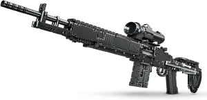 Sosuy Building Block Gun Sets, MK14 DIY Shootable Sniper Model Guns Army Toys for Adult Teen Boys, Birthday for Men Kids Age 8 ,Realistic Bricks Collection for Military Fan 1468PCS
