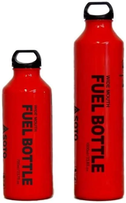 SOTO Camping Wide-Mouth Empty Liquid Fuel Bottle (Red, 720mL)