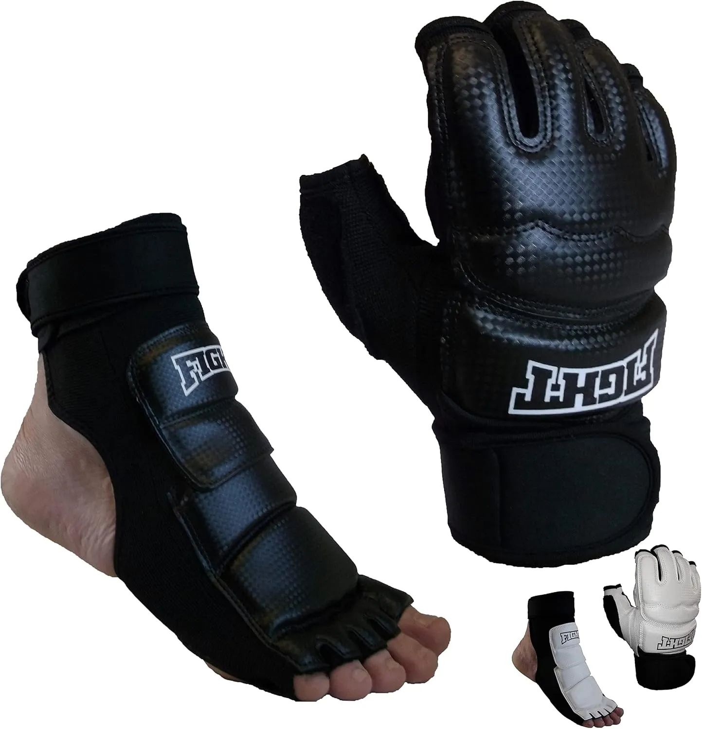 Sparring Set MMA Gloves Hand Foot Protector Taekwondo Sparring Gear for Martial Arts Punch Bag Kickboxing Foot Guards Karate Training Boxing Gloves Foot Gear for Men Women Kids XS-XL