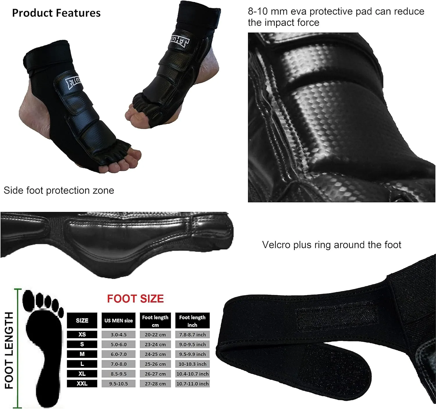 Sparring Set MMA Gloves Hand Foot Protector Taekwondo Sparring Gear for Martial Arts Punch Bag Kickboxing Foot Guards Karate Training Boxing Gloves Foot Gear for Men Women Kids XS-XL
