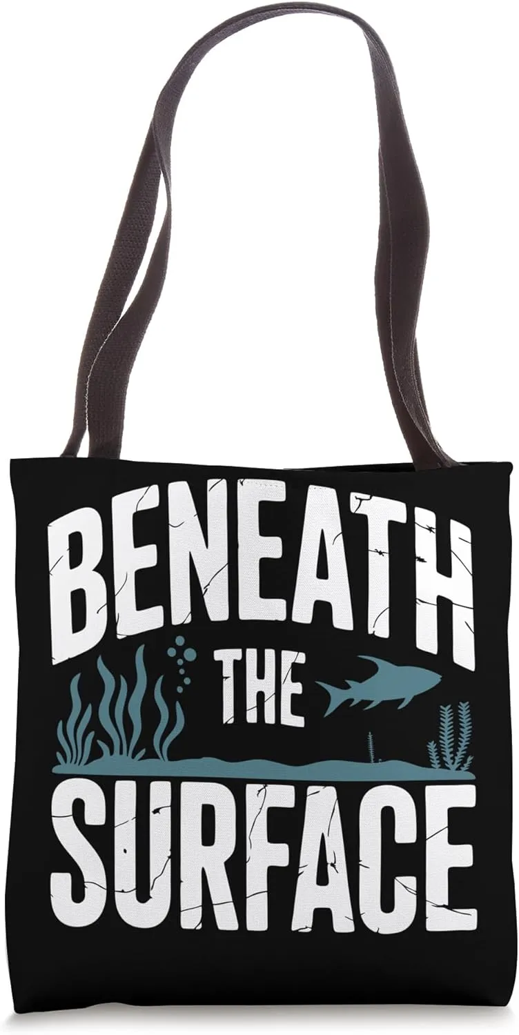 Spearfisher Beneath Spearfishing Tote Bag