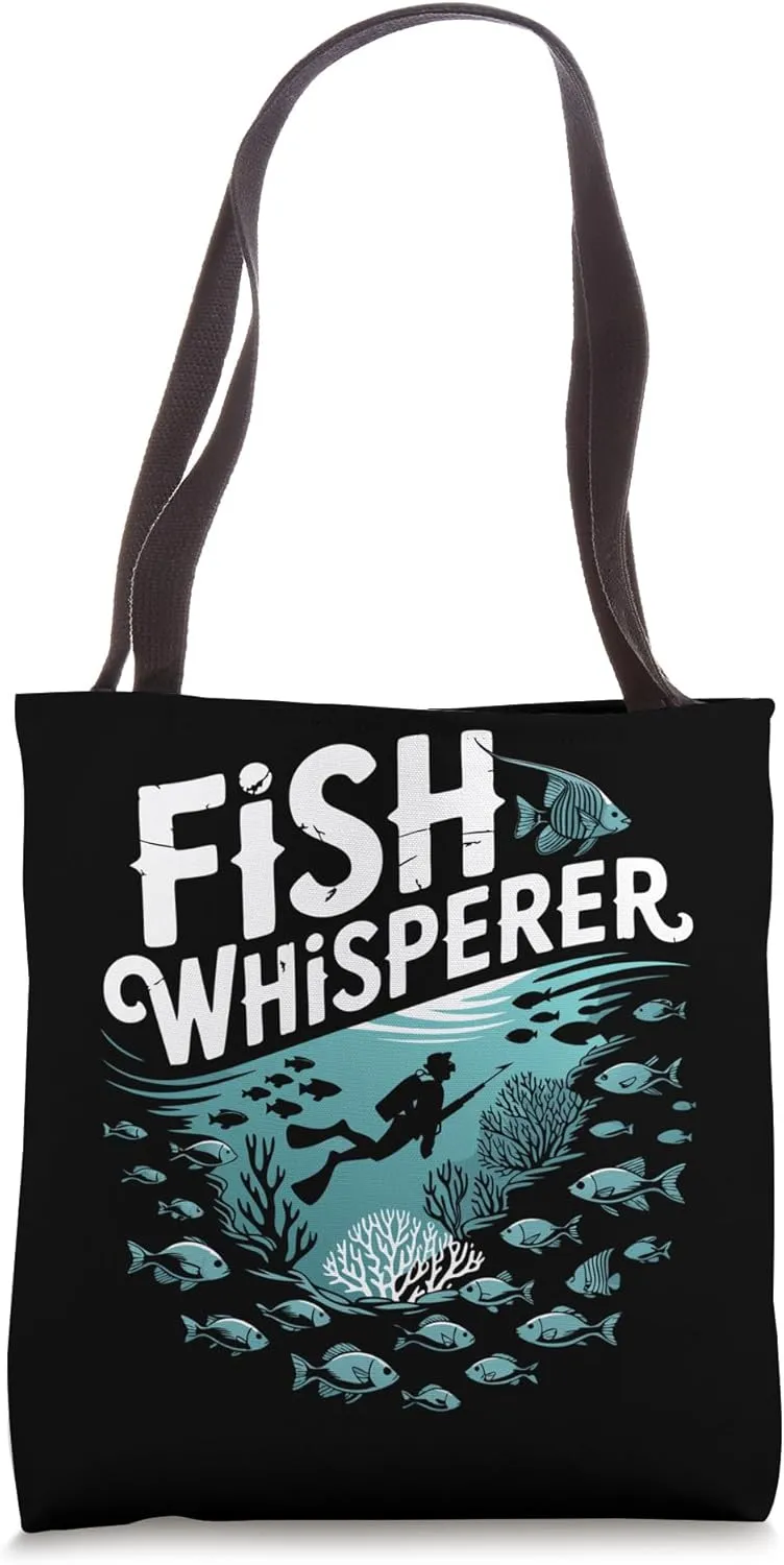 Spearfisher Fish Whisperer Spearfishing Tote Bag