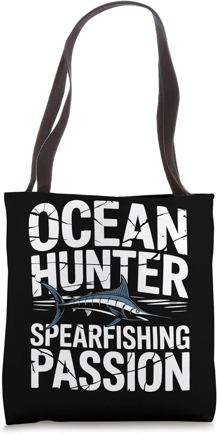 Spearfisher Ocean Hunter Spearfishing Tote Bag