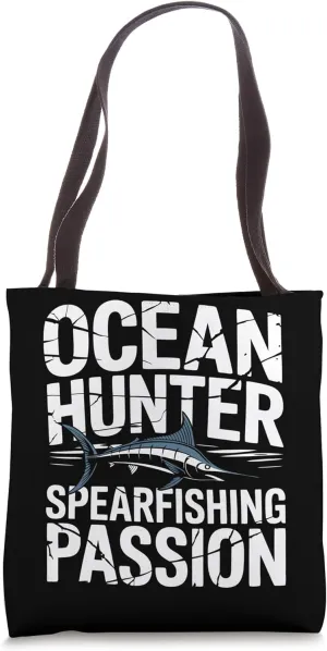Spearfisher Ocean Hunter Spearfishing Tote Bag