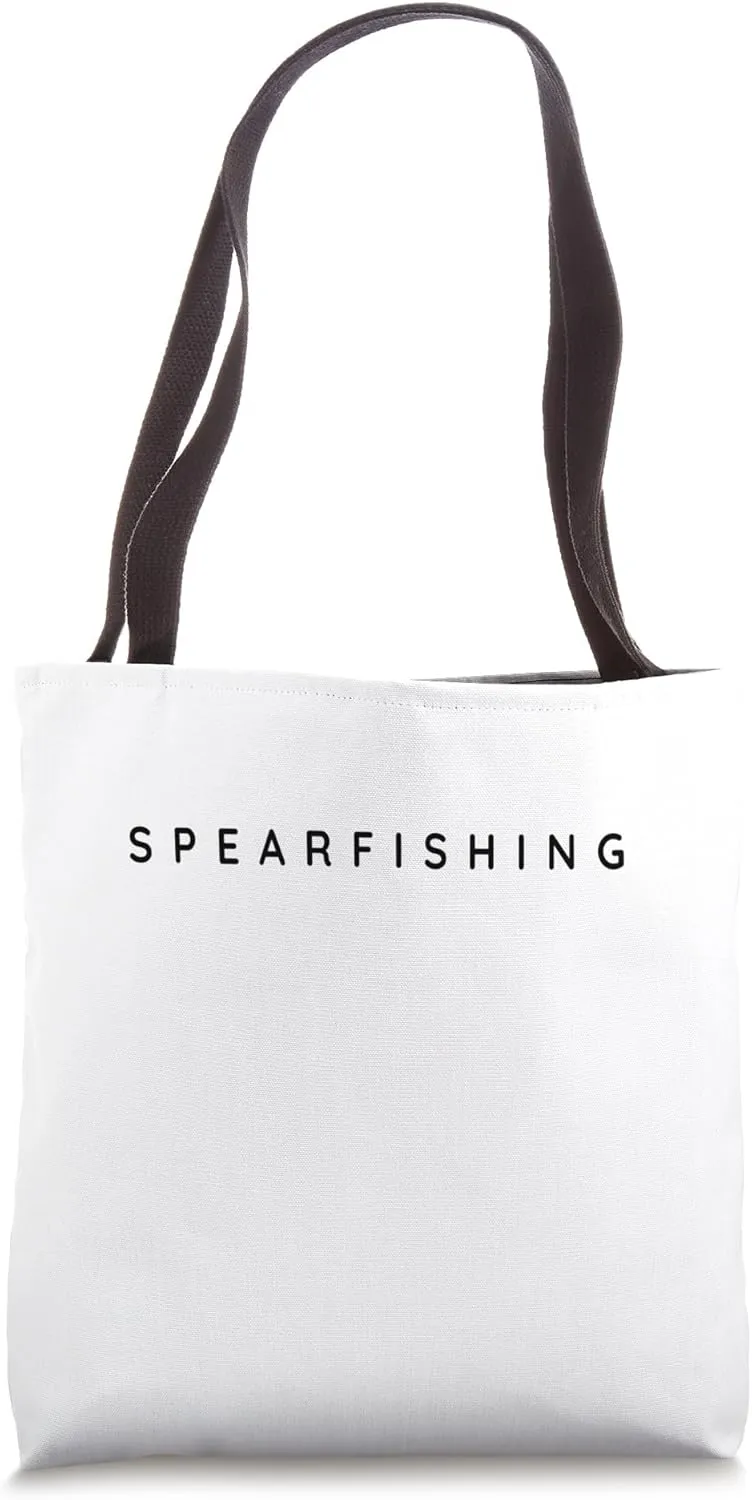Spearfishing Gear / Spear Fisherman / Contemporary Font Tote Bag