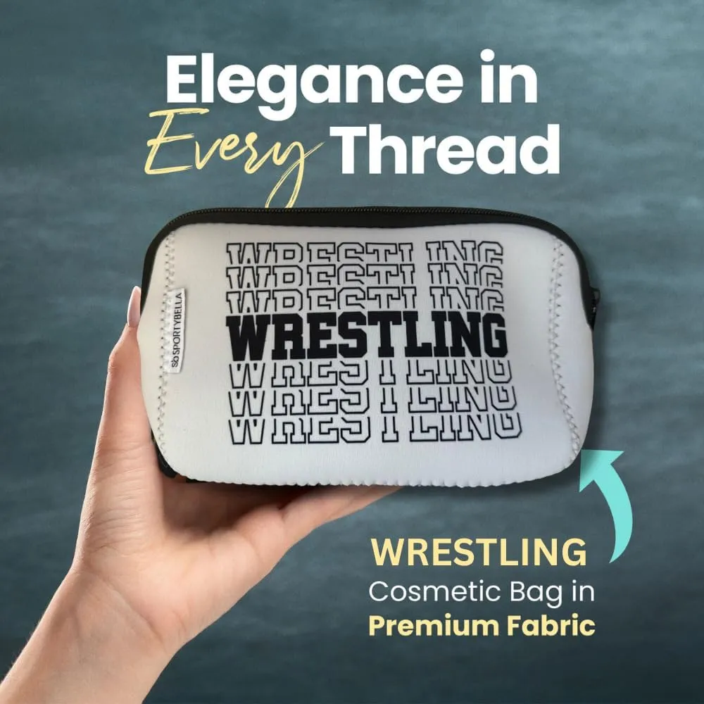 Sportybella Wrestling Gifts, Wrestling Cosmetic Bags, Wrestling Makeup Bag, Wrestling Theme Travel Waterproof Toiletry Bag Organizer, Wrestling Gear Accessories