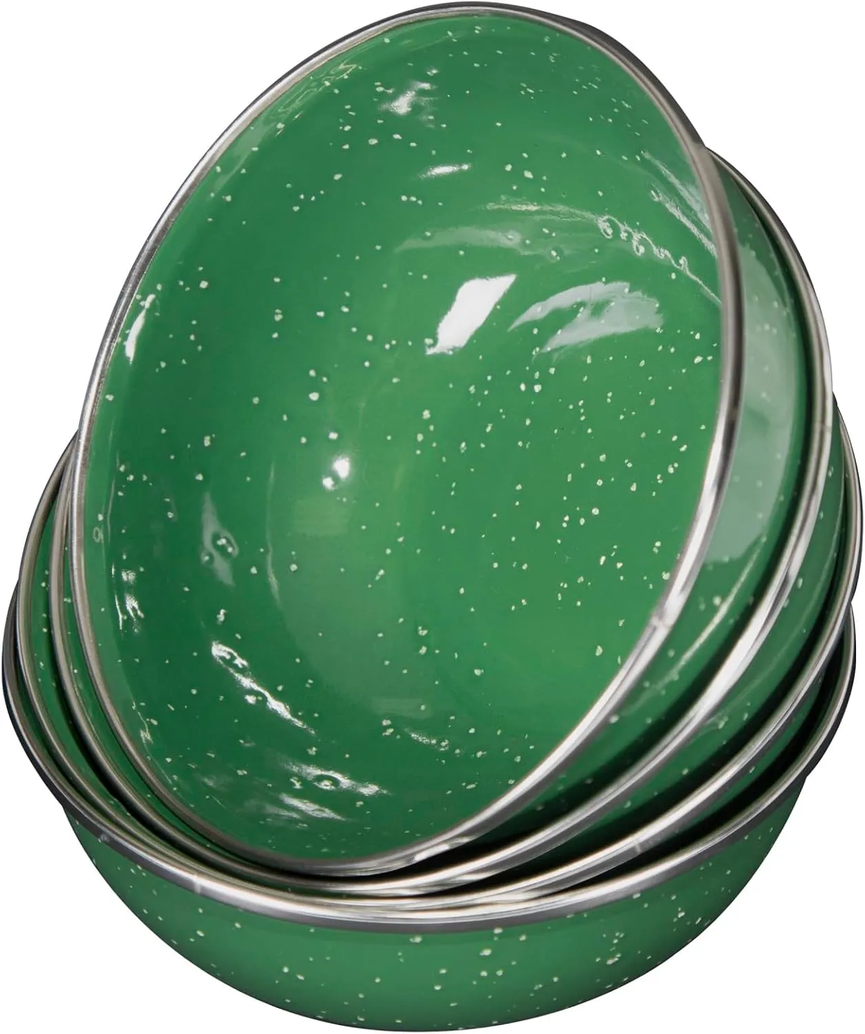Stansport 24-Piece Enamel Camping Tableware Set