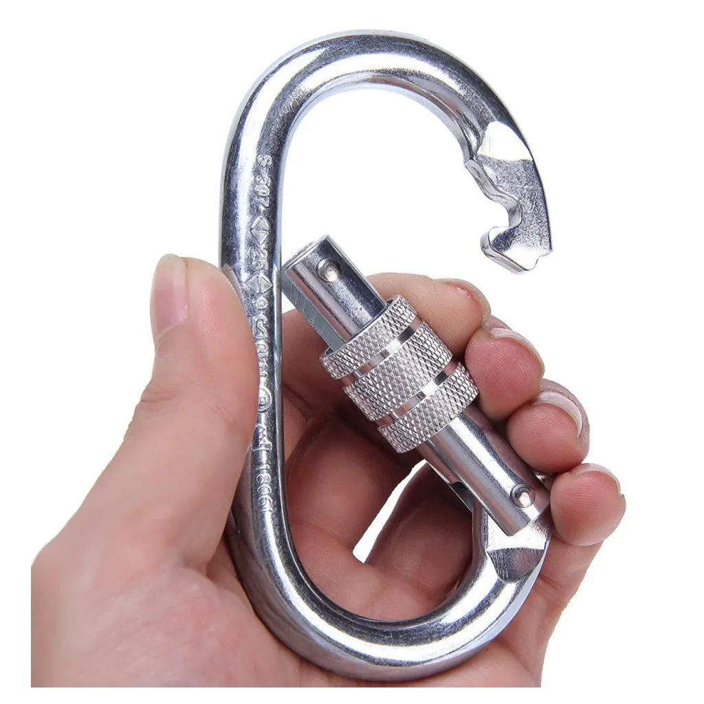 Steel Oval-shape ScrewGate Carabiner