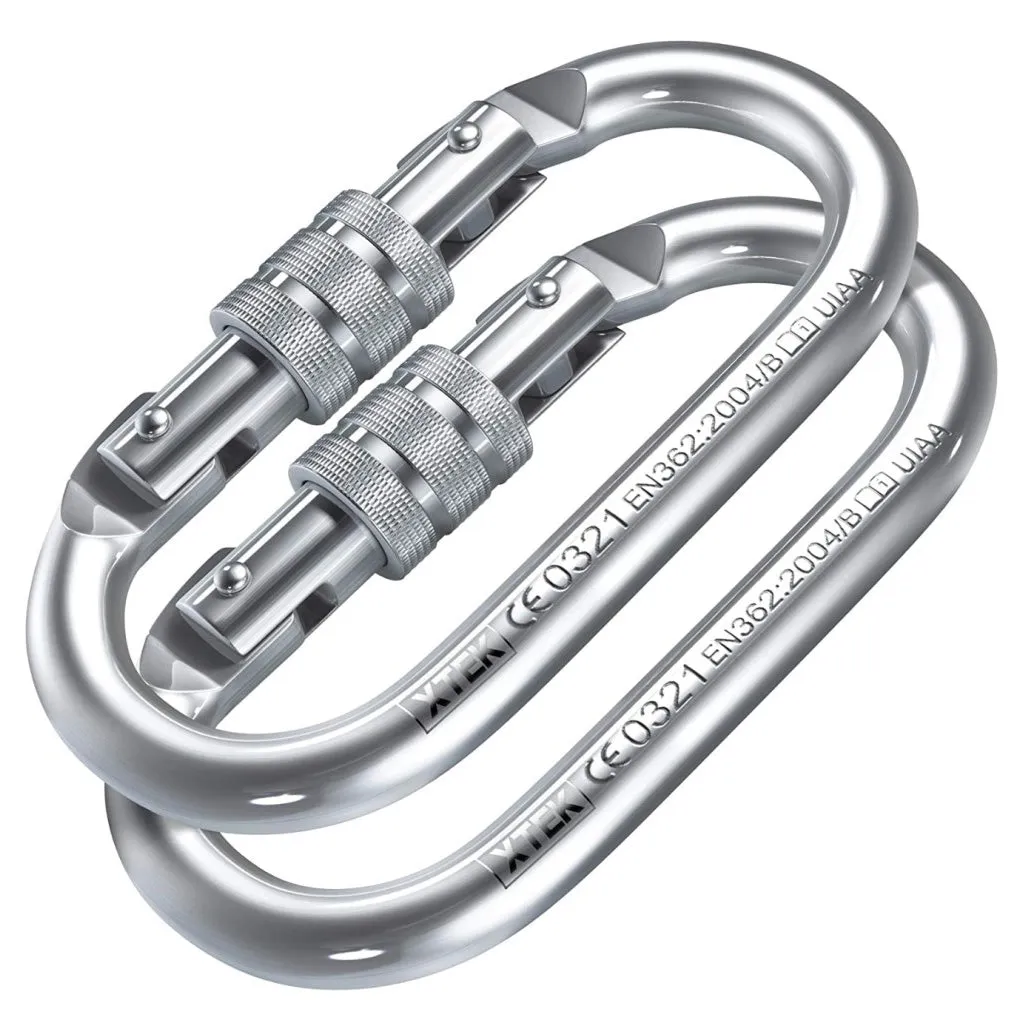 Steel Oval-shape ScrewGate Carabiner