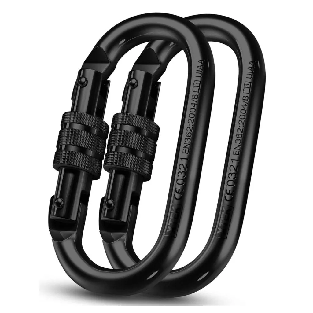 Steel Oval-shape ScrewGate Carabiner