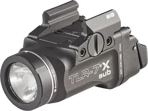 Streamlight 69401 TLR-7 X sub 500-Lumen Tactical Weapon Light Designed Exclusively and Solely for Sig Sauer P365 & P365 XL Closed Rail Systems Subcompact Handguns with Mounting Kit and Keys, Black