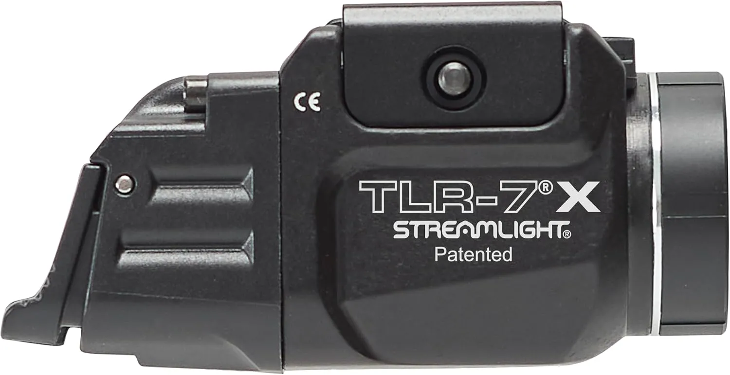Streamlight 69424 TLR-7 X 500-Lumen Compact Tactical Weapon Light, Includes High, Low Paddle Switches and Key Kit, Black