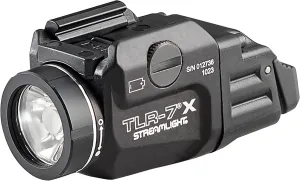 Streamlight 69424 TLR-7 X 500-Lumen Compact Tactical Weapon Light, Includes High, Low Paddle Switches and Key Kit, Black