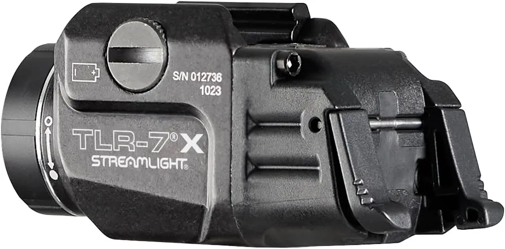 Streamlight 69424 TLR-7 X 500-Lumen Compact Tactical Weapon Light, Includes High, Low Paddle Switches and Key Kit, Black