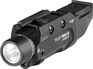 Streamlight 69448 TLR RM 2 1000-Lumen Rail-Mounted Tactical Weapon Light with Integrated Red Aiming Laser, and Key Kit, Black