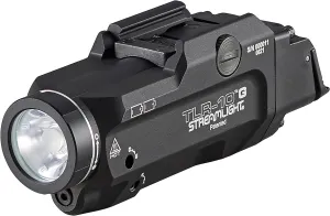 Streamlight 69473 TLR-10 G Flex 1000-Lumen Rail-Mounted Tactical Weapon Light with Integrated Green Aiming Laser, Rear Switch Options, and Key Kit, Black